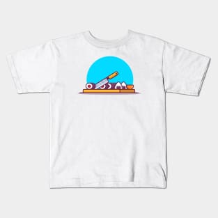 Sushi And Onigiri With Knife Kids T-Shirt